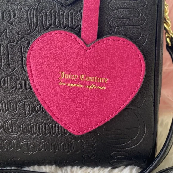 🖤 Juicy Couture Deboss Logo Black Speedy Satchel - Picture 3 of 11